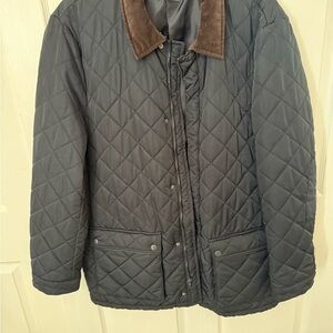 Lauren Ralph Lauren Men's Quilted Jacket with Brown Collar